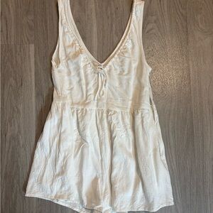 Princess Polly White Sleeveless V-Neck Romper